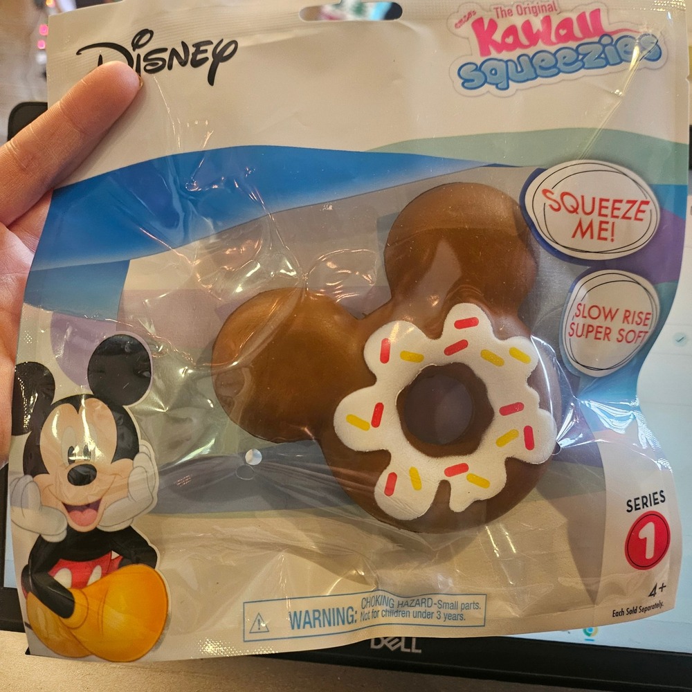 Disney Squishies Mickey Mouse Chocolate Donut Squishy Soft Slow Rising New NIP